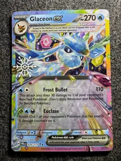 Glaceon ex 026/131 Prismatic Evolutions Holo Tera Pokemon TCG - Image 1