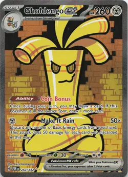 Gholdengo ex 252/182 Special Illustration Rare Paradox Rift Pokemon LP - Image 1