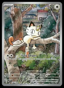 POKEMON MEOWTH PHANTASMAL FLAMES 106/094 HOLO ILLUSTRATION RARE NM/M - Image 1