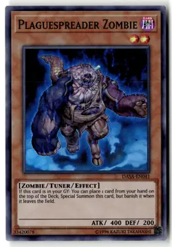 Plaguespreader Zombie DASA-EN041 Super Rare Dark Saviors Yu-Gi-Oh Unlimited HP - Image 1