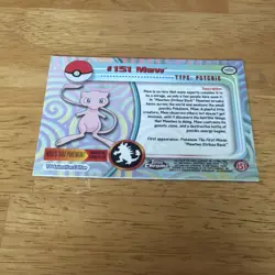 2000 Topps Chrome Pokemon Series 2 T.V. Animation - #151 - Mew - Image 4