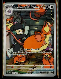 Team Rocket's Raticate Holo Illustration Rare SV10: Destined Rivals 202/182 NM - Image 1