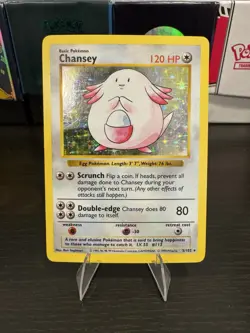 Chansey 3/102 Shadowless Base Set Holo LP/MP - SHIPS FAST 🔥💨 - Image 1