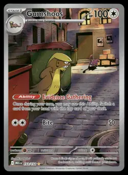 Gumshoos 153/132 Illustration Rare Mega Evolution Pokemon Holo Near Mint - Image 1