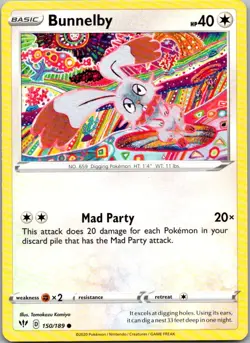 Bunnelby Common SWSH03: Darkness Ablaze 150/189 NM - Image 1