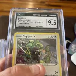 Rayquaza SWSH029 Cosmos Holo Black Star Promo Pokemon TCG CGC Mint+ 9.5 - Image 3