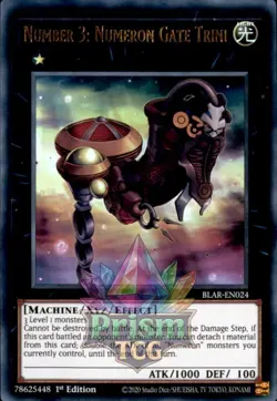 Number 3: Numeron Gate Trini Ultra Rare #BLAR-EN024 Yugioh Ultra Rare - Image 1