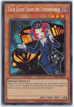 25th Anniversary Rarity Secret Rare RA01-EN005 Tour Guide From the Underworld - Image 1