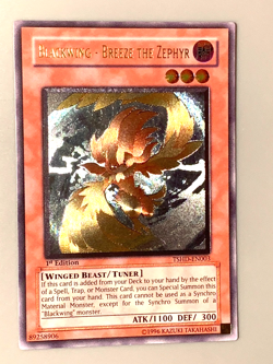 yugioh Blackwing - Breeze the Zephyr TSHD-EN003 1st Ed Ultimate Rare near mint - Image 1