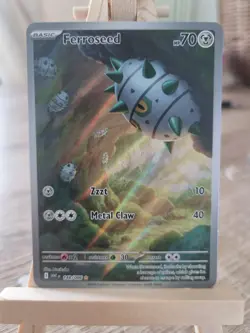 Pokemon TCG S&V White Flare: Ferroseed 148/086 Illustration Rare English Card NM - Image 1