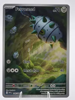 Sv: White Flare Pokemon TCG Ferroseed 148/086 illustration rare nm - Image 3
