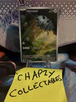 Pokemon TCG S&V White Flare Ferroseed Card 148/086 Illustration Rare - Image 1