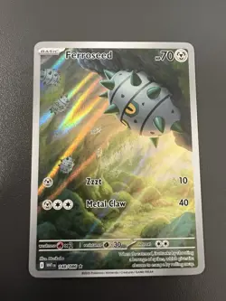 Pokemon TCG S&V White Flare Ferroseed Card 148/086 Illustration Rare - Image 1