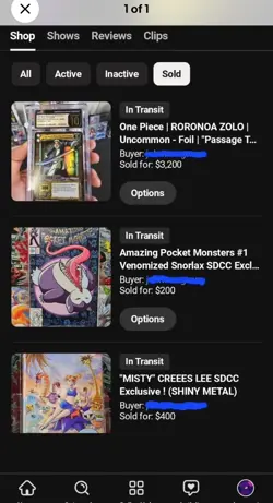 One Piece CGC TCG Roronoa Zolo Passage To The Grand Line Pop#1 PSA 10 - Image 3