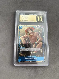 Portgas D Ace #P-074 Tin Pack Volume 2 Promo One Piece POP 155 CGC Pristine 10 - Image 1