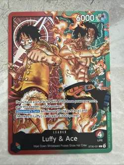 One Piece TCG Luffy & Ace ST30-001 Starter Deck EX Foil NM Pack Fresh - Image 1