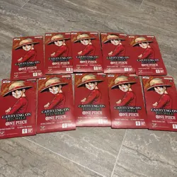 One Piece OP13 Carrying on His Will Sleeved Booster Pack Lot Of 10 Packs - Image 1