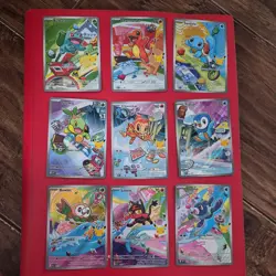 Pokemon First Partner Illustration Series 1 Collection - Complete Full Set Of 9 - Image 1