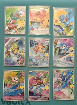Pokemon First Partner Illustration Series 1 Collection - Complete Full Set Of 9 - Image 1