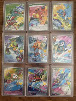 Pokemon First Partner Illustration Series 1 Collection - Complete Full Set Of 9 - Image 1