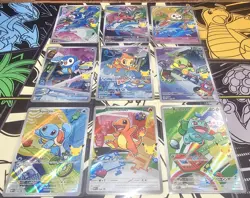 Pokemon First Partner Illustration Series 1 Collection - Complete Full Set Of 9 - Image 1