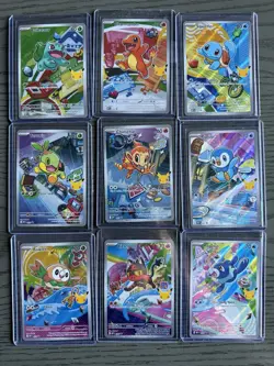 Pokemon First Partner Illustration Series 1 Collection - Complete Full Set Of 9 - Image 1