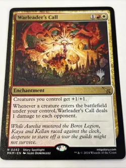 MISPRINT FOIL PROMO PACK WARLEADER'S CALL MURDERS AT KARLOV MANOR NM MTG - Image 1