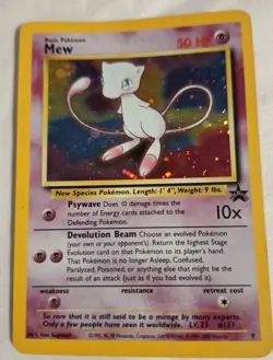 Pokemon Mew TCG Black Star Promo Holo Card #9 EX to NM - Image 1