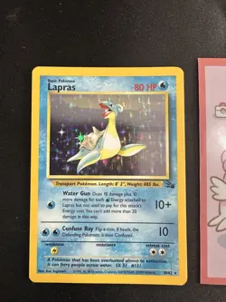 Lapras 10/62 Fossil Unlimited Pokemon Card Holo Rare 009 💎NM💎 - Image 1