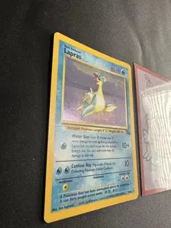 Lapras 10/62 Fossil Unlimited Pokemon Card Holo Rare 009 💎NM💎 - Image 3