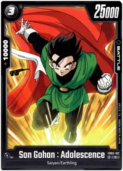 Son Gohan: Adolescence Common New Adventure FB05-102 Dragon Ball Card DBS NM - Image 1