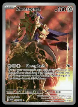 Pokemon Cards Zamazenta 201/182 Destined Rivals Illustration Rare NM - Image 1
