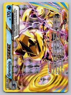 Greninja BREAK 41/122 BREAK Rare BREAKpoint Pokemon Moderately Played - Image 1