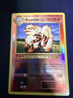 Pokemon TCG Evolutions Arcanine 18/108 Reverse Holo Rare 130 HP - Image 1
