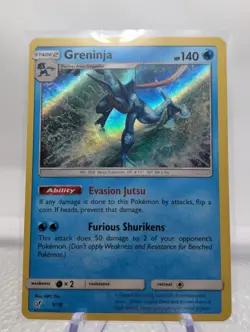 Greninja 9/18 Pokemon TCG Detective Pikachu Holo Rare - Image 1