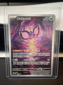 Pokemon TCG Pecharunt Promo 129 Full Art Scarlet & Violet Shrouded Fable - Image 1