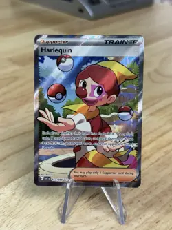 Harlequin 163/086 White Flare Ultra Rare Full Art Trainer Pokemon TCG NM/M - Image 1