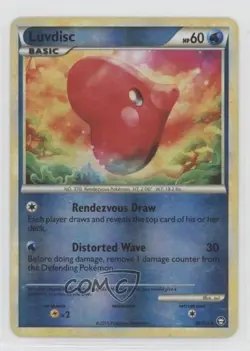 Luvdisc Reverse Foil Pokemon HeartGold & SoulSilver Triumphant #39 2010 - Image 1