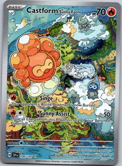 CASTFORM SUNNY FORM 195/191 SSP Illustration Rare NM/M Pokemon - Image 1
