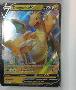 Dragonite V Pokemon GO Ultra Rare Full Art Holo 230 HP Basic Eng 2022 049/078 - Image 1