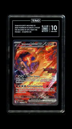 Pokemon Scarlet & Violet Team Rocket’s Moltres ex TAG 10 #229/182 - Image 1
