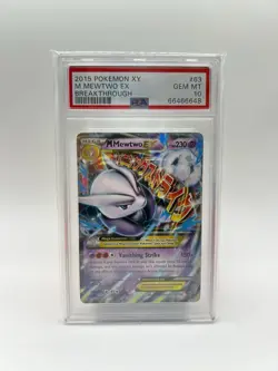 Pokemon XY Mega Mewtwo EX Holo #63/162 Breakthrough PSA 10 GEM MINT *POP 195* - Image 1