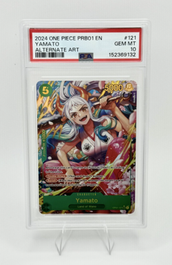 2024 One Piece TCG PRB01 Yamato #121 SEC Alternate Art PSA 10 English - Image 1