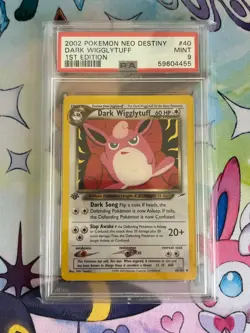 PSA 8 Light Wigglytuff 54/105 Uncommon Neo Destiny 2002 1st Edition Pokemon Card - Image 1