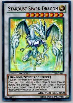Stardust Spark Dragon Ultra Rare Yu-Gi-Oh! 5D's Promotional Cards YF05-EN001 NM - Image 1