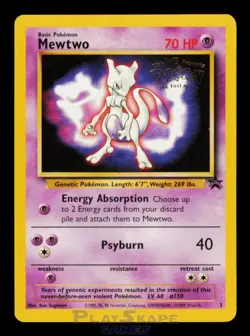 Pokemon Card Mewtwo 3 Wizards Black Star Promos Promo WOTC NM 1999 - Image 1