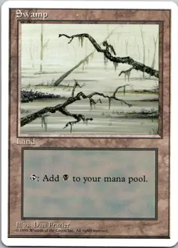 Magic the Gathering Swamp (C) Core Set 4th Edition MTG Free Shipping! - Image 1