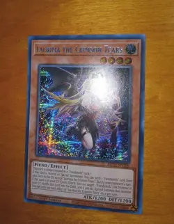 Yugioh Lacrima the Crimson Tears MP25-EN100 Prismatic Secret Rare 1st Edition NM - Image 3