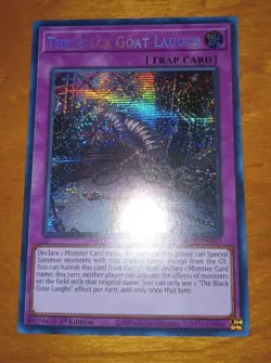 Yugioh - The Black Goat Laughs MP25-EN057 Prismatic Secret Rare 1st Ed - Image 1