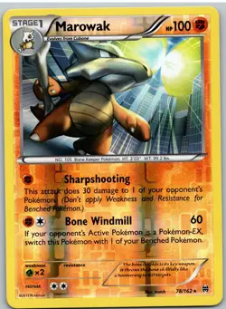 Marowak 78/162 Rare BREAKthrough Pokemon Reverse Holo - Image 1